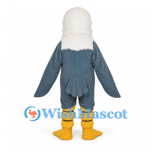 Eagle Mascot Costume with White Head and Gray Wings