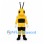 Bee Mascot Costume with Yellow and Black Body and Tall Antennae