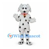 Dalmatian Dog Mascot Costume with Red Collar and Black Spots