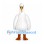 Goose Mascot Costume in White with Long Neck and Brown Feet