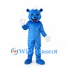 Bear Mascot Costume in Blue with White Gloves