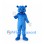 Bear Mascot Costume in Blue with White Gloves