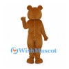 Bear Mascot Costume in Brown with Blue Eyes