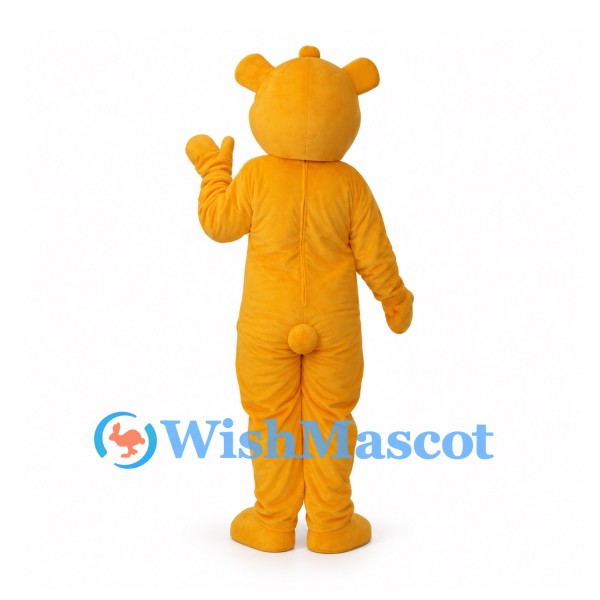 Bear Mascot Costume in Gold with White Belly