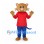 Cat Mascot Costume with Red Shirt and Blue Pants