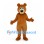 Bear Mascot Costume in Tan with Blue Eyes and Rounded Muzzle