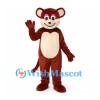 Monkey Mascot Costume in Brown with Cream Belly and Long Tail