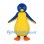 Penguin Mascot Costume in Blue with Rounded Yellow Belly