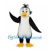 Penguin Mascot Costume in Black and White with Tufted Hair