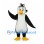 Penguin Mascot Costume in Black and White with Tufted Hair