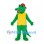 Crocodile Mascot Costume with Yellow Vest and Red Cap