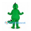 Dinosaur Mascot Costume in Green with Black Back Spikes
