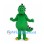 Dinosaur Mascot Costume in Green with Black Back Spikes