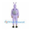 Snail Mascot Costume in Lavender with Open Face Hood and Shell