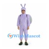 Snail Mascot Costume in Lavender with Open Face Hood and Shell