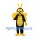 Butterfly Mascot Costume in Black and Yellow with Striped Belly