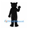 Wolf Mascot Costume in Black with White Face and Belly