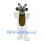 Sheep Mascot Costume in White with Brown Chest and Curled Horns