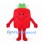 Fruit Mascot Costume in Red with Green Leaf Top