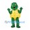 Turtle Mascot Costume in Green with Yellow Segmented Shell