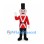 Soldier Mascot Costume with Red Coat and Tall Black Hat
