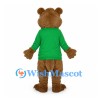 Chipmunk Mascot Costume in Brown with Green Shirt