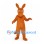 Kangaroo Mascot Costume in Orange with Long Tail