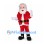Santa Claus Mascot Costume with Red Suit and Curly White Beard