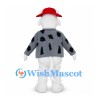 Dalmatian Dog Mascot Costume with Spotted Jacket and Red Hat