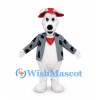 Dalmatian Dog Mascot Costume with Spotted Jacket and Red Hat