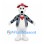 Dalmatian Dog Mascot Costume with Spotted Jacket and Red Hat