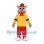 Cat Mascot Costume with Yellow Shirt and Red Pants