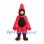 Cardinal Mascot Costume in Red with Black Belly and Tall Crest