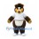 Hedgehog Mascot Costume in Brown with White Sports Shirt