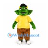 Dragon Mascot Costume with Yellow Shirt and Brown Pants