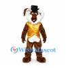 Rabbit Mascot Costume in Brown with Gold Vest and Black Top Hat