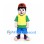 Boy Mascot Costume with Red Cap and Yellow and Green Shirt