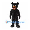 Bear Mascot Costume in Black with Brown Muzzle