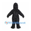 Gorilla Mascot Costume in Black with Long Shaggy Fur