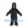 Gorilla Mascot Costume in Black with Long Shaggy Fur