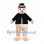 Bear Mascot Costume with Black Tuxedo Jacket and Top Hat
