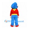 Boy Mascot Costume with Blue Nightcap and Red Shirt
