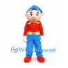 Boy Mascot Costume with Blue Nightcap and Red Shirt
