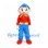 Boy Mascot Costume with Blue Nightcap and Red Shirt