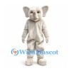 Elephant Mascot Costume in Light Gray with Large Ears
