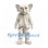 Elephant Mascot Costume in Light Gray with Large Ears