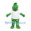 Monster Mascot Costume in Green with White Shirt and Yellow Spots