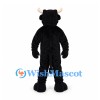 Bull Mascot Costume in Black with Red Belly and White Horns
