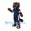 Beaver Mascot Costume with Navy Sports Shirt and Shorts