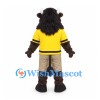 Buffalo Mascot Costume with Yellow Shirt and Tan Shorts